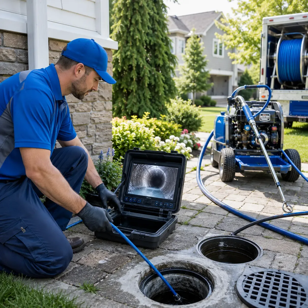 Outdoor drain cleaning professionals serving New Lothrop, MI
